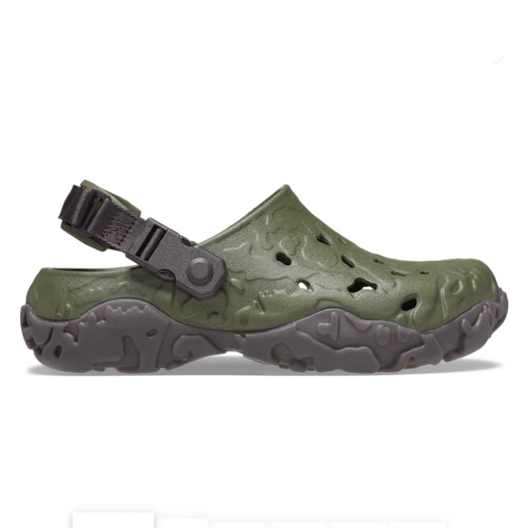 CROCS All-Terrain Atlas Clogs - Army Green / Espresso - Picture 4 of 11